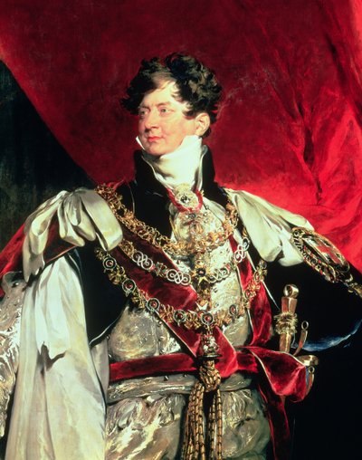 Le Prince Régent, plus tard George IV (1762-1830) en ses habits de la Jarretière (détail) - Thomas Lawrence